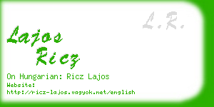 lajos ricz business card